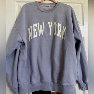 Oversized “New York” Blue Sweatshirt